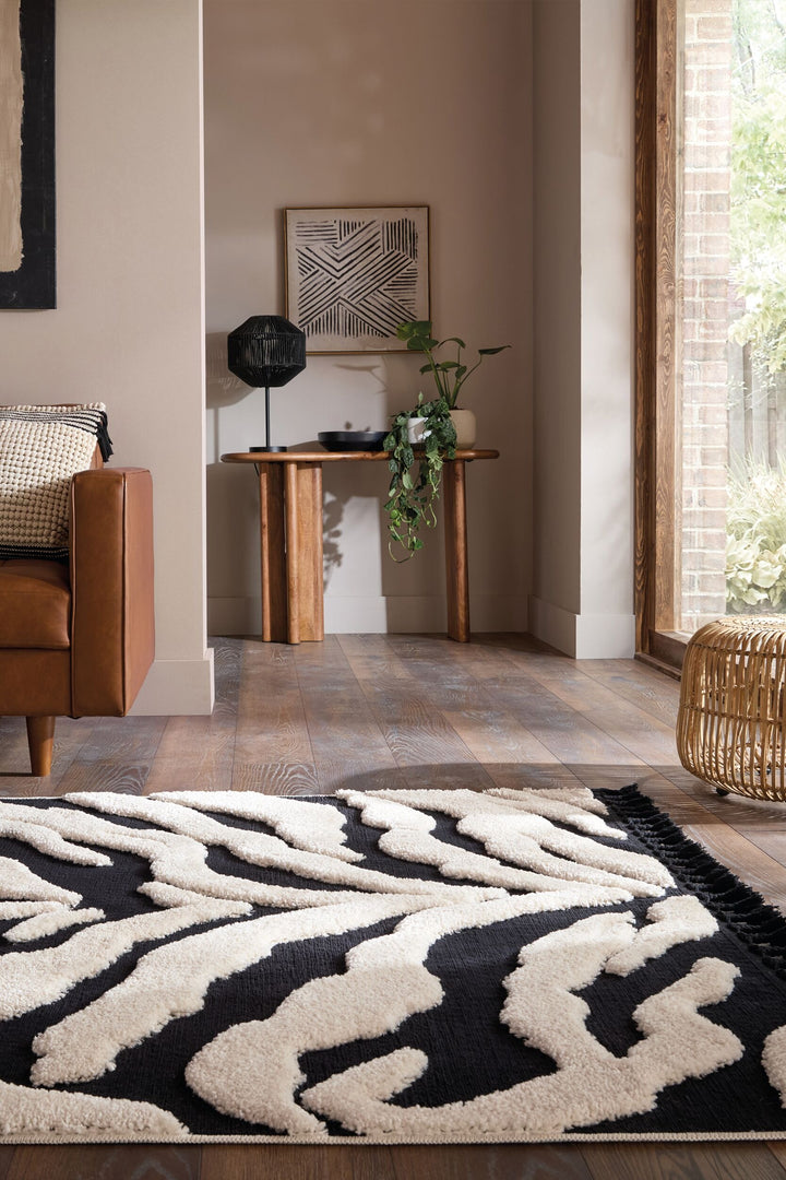 Teppich Monochrome rechteckig POLYESTER Wohnzimmer Schlafzimmer Flur MARA_