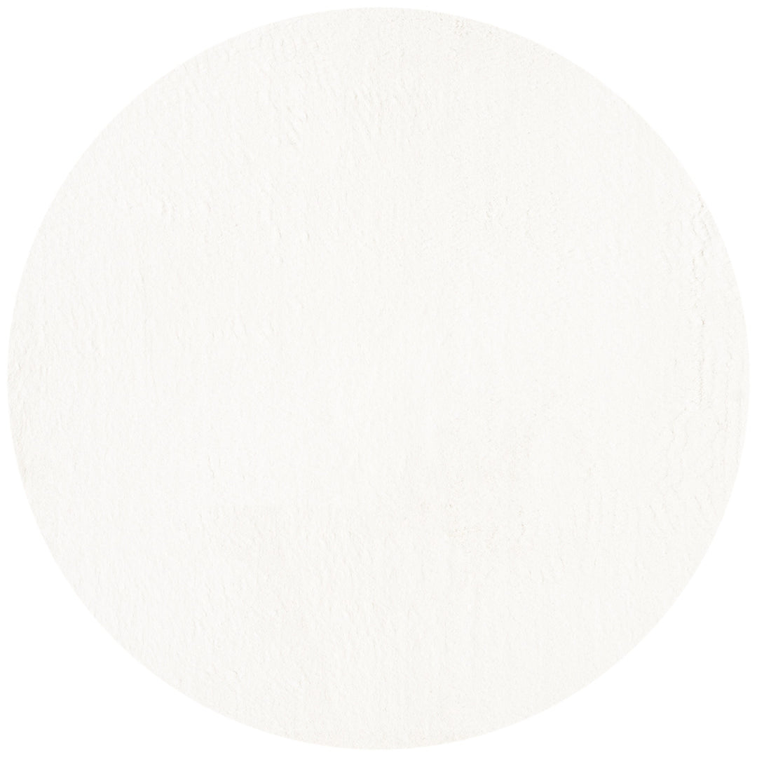weicher Kurzflor Teppich Creme unifarben vielseitig für Wohn- und Schlafbereich in Polyester RUTOR Serie_