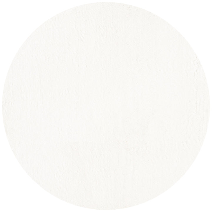 weicher Kurzflor Teppich Creme unifarben vielseitig für Wohn- und Schlafbereich in Polyester RUTOR Serie_