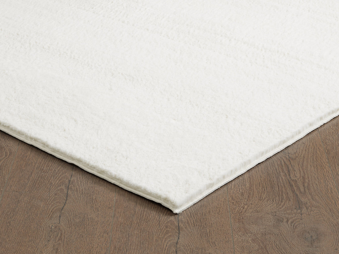 weicher Kurzflor Teppich Creme Uni in Polyester als Blickfang der Raumgestaltung Kollektion RUTOR_