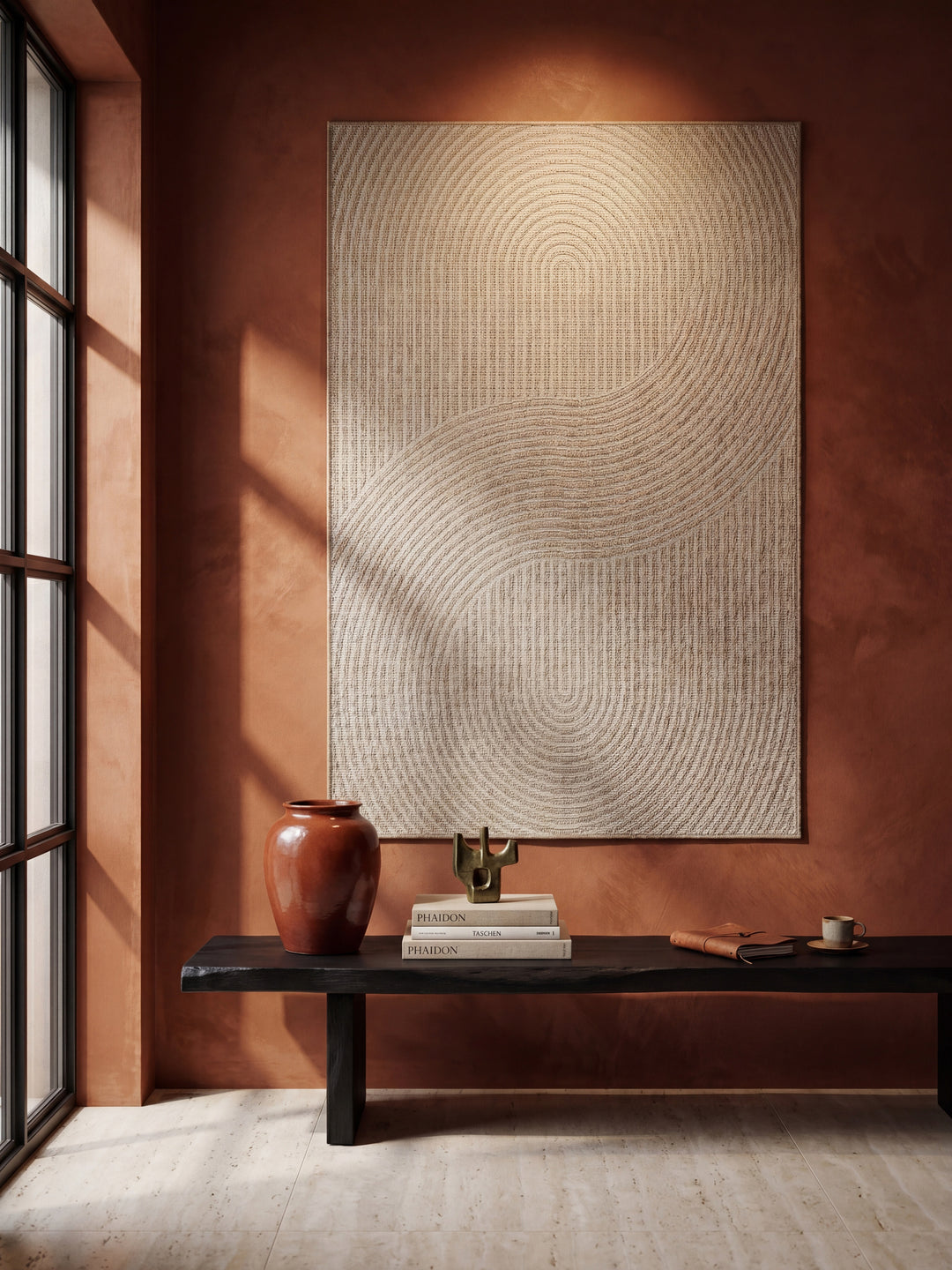 Teppich Beige als Wandteppich_