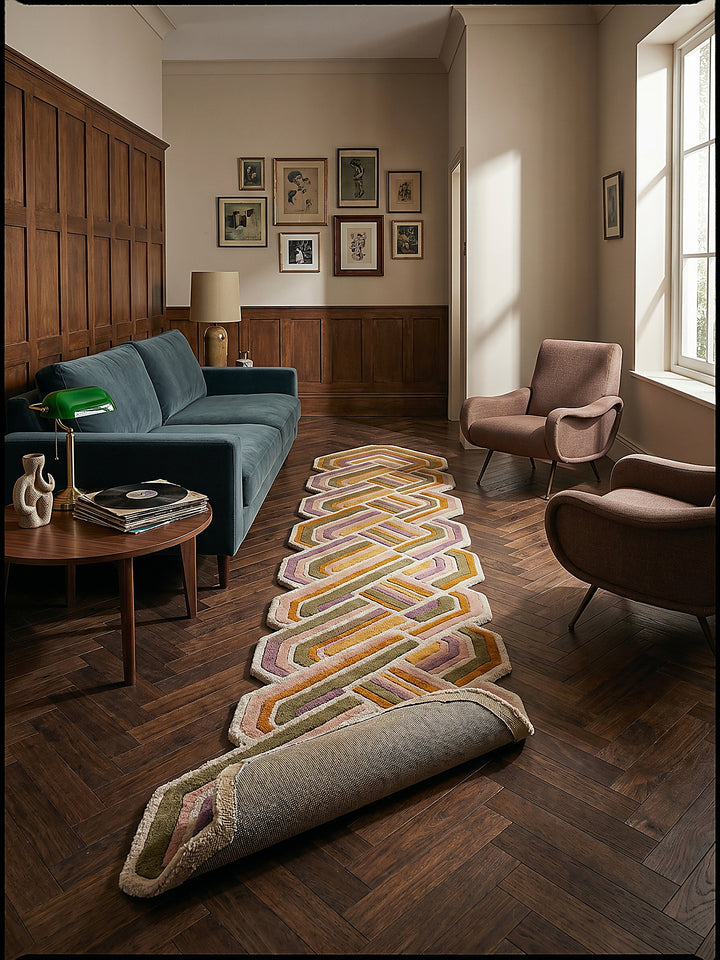 Teppich Flieder Läufer Editorial Styling_
