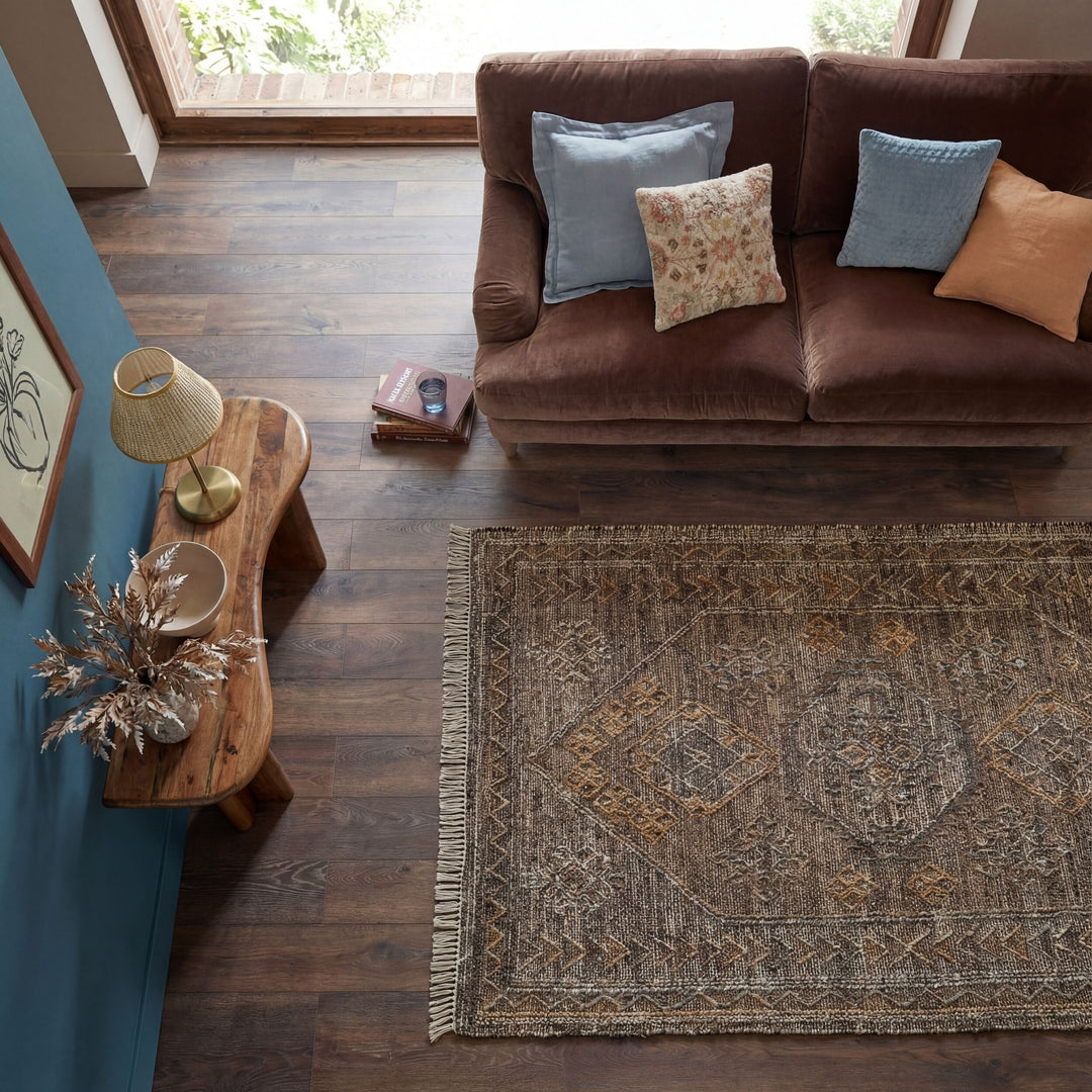Teppich Natur rechteckig MIXED FIBRES Wohnzimmer Schlafzimmer Flur BERMEO_