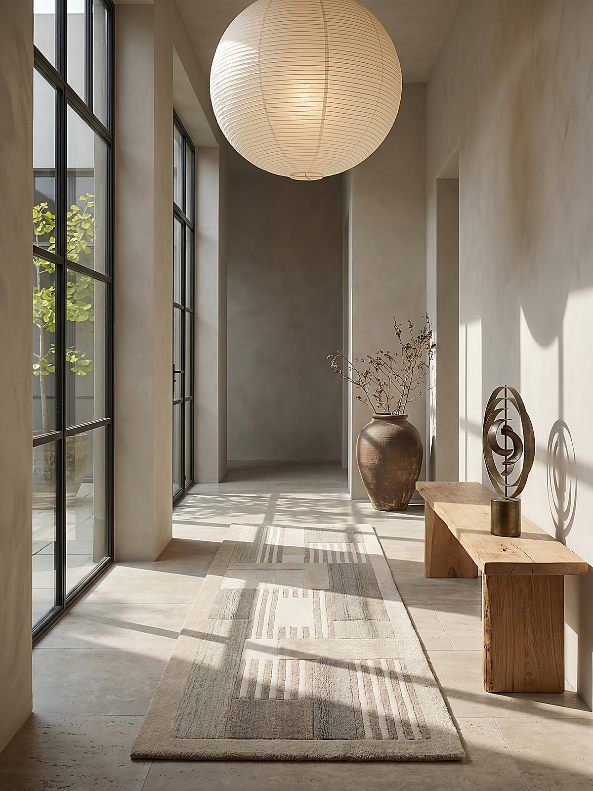Teppich Natur Läufer im modernen Wohnzimmer_