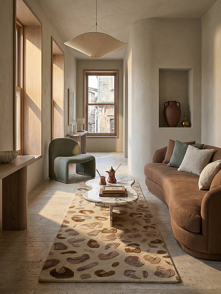 Teppich Natur Läufer im modernen Wohnzimmer_