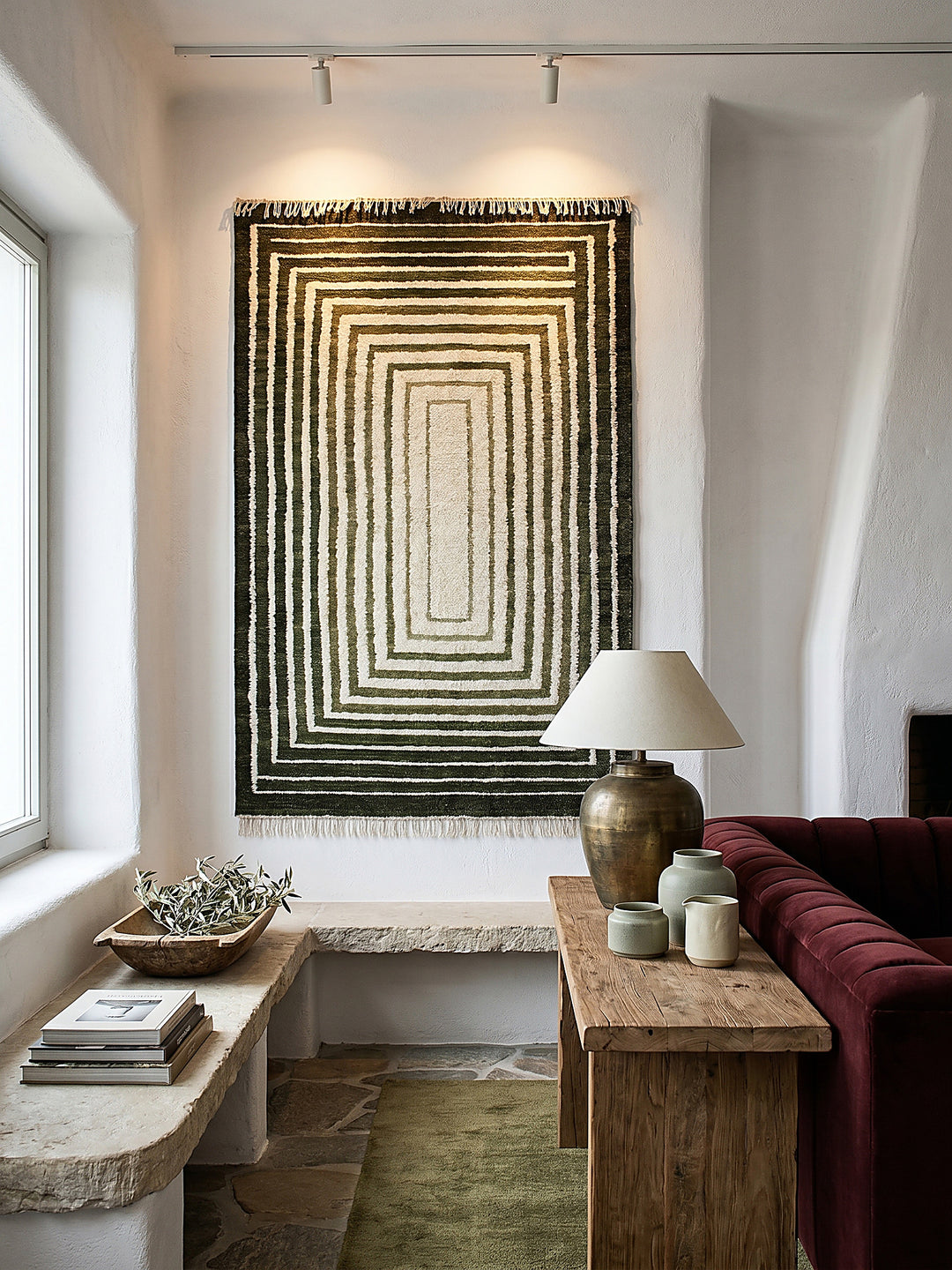 Teppich Grün als Wandteppich_