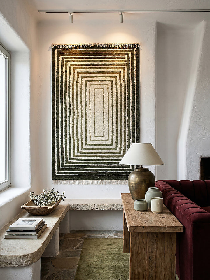 Teppich Grün als Wandteppich_