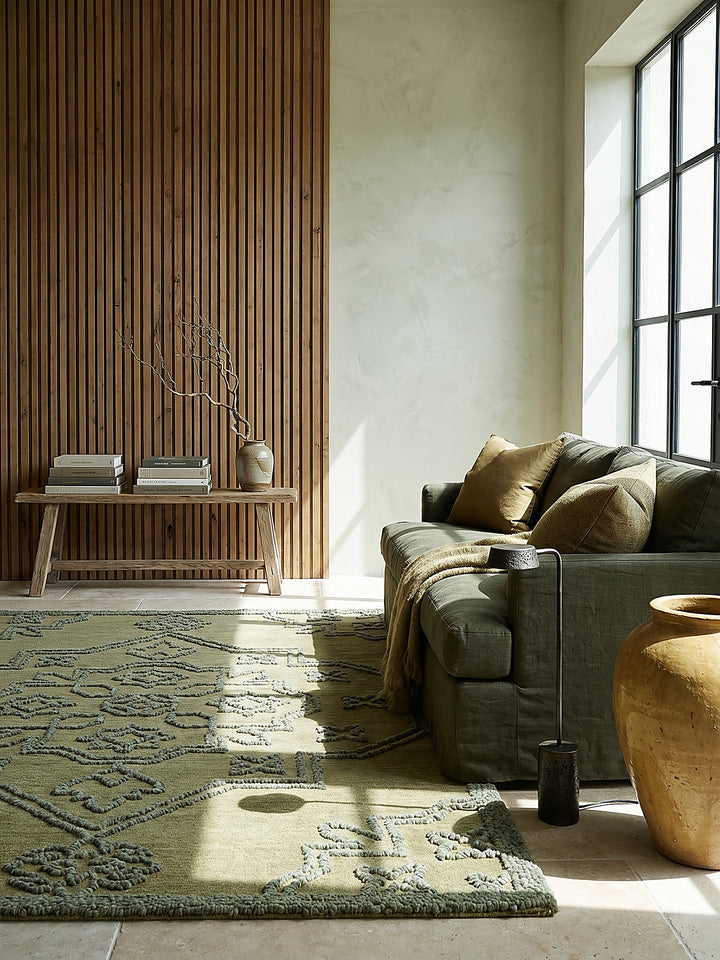 Teppich Grün rechteckig Editorial Styling_
