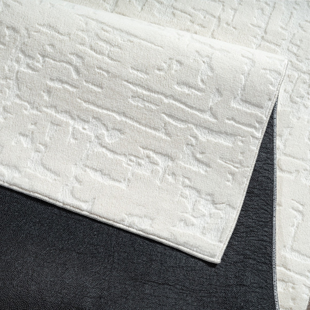 Creme Kurzflor Teppich abstrakt als minimalistische Wohnidee aus der DALAR Kollektion_