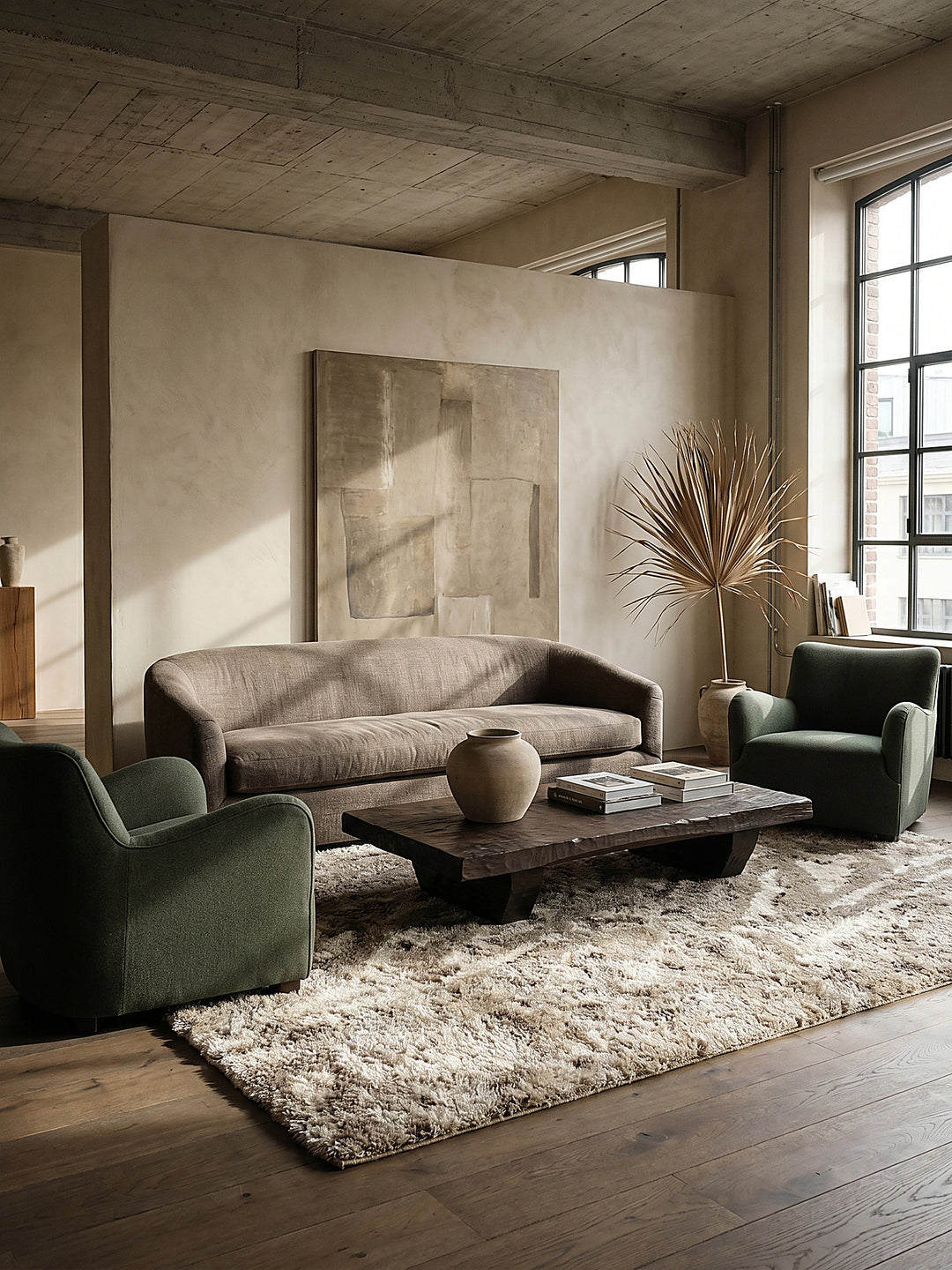 Teppich Natur rechteckig elegantes Muster Designteppich_
