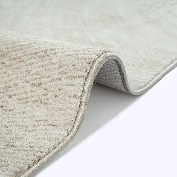 Beige Kurzflorteppich Geometrisch im reduzierten Wohnstil SCRIVIA Serie_
