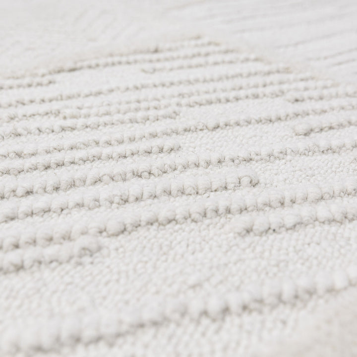 Teppich Weiß Läufer POLYESTER Raumgestaltung Inneneinrichtung CARVE 80x300_