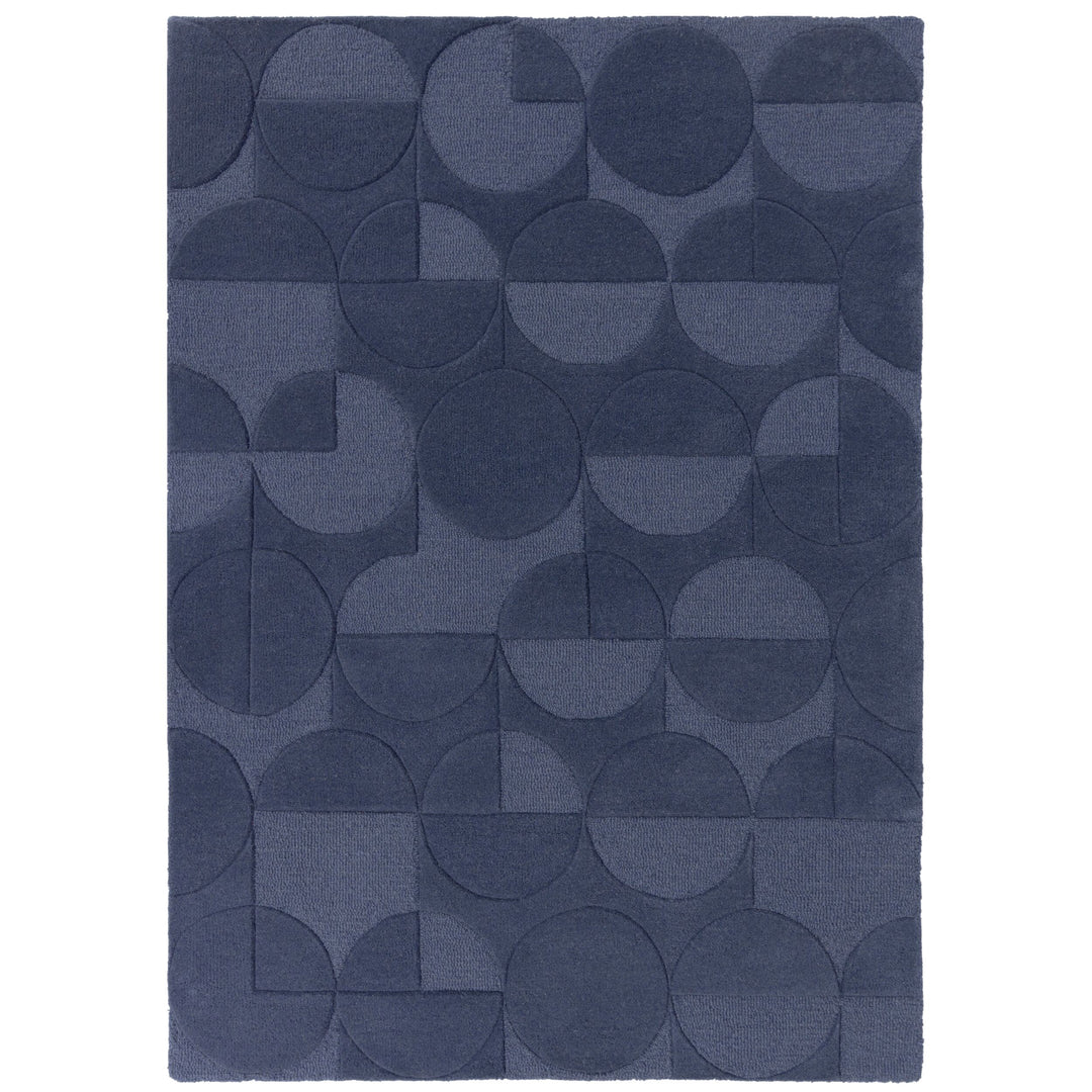 Wollteppich Geometrisch handgeschnitzt · 100 % Wolle getuftet · Plastisches Relief · 3200 g/m² Kurzflor