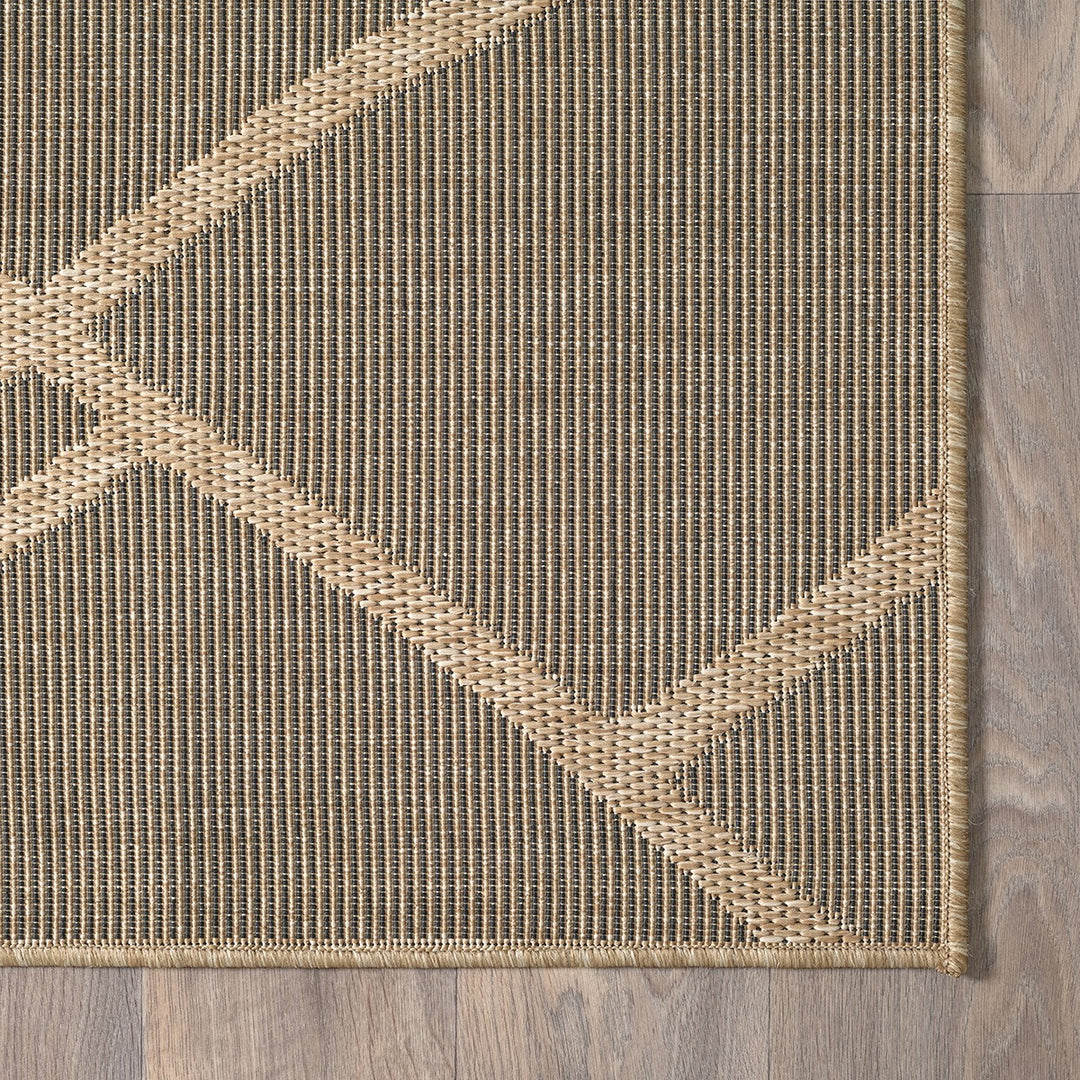 Flachgewebe Teppich Schwarz berber geometrisch zur modernen Raumgestaltung Polypropylen Kollektion BORNO_