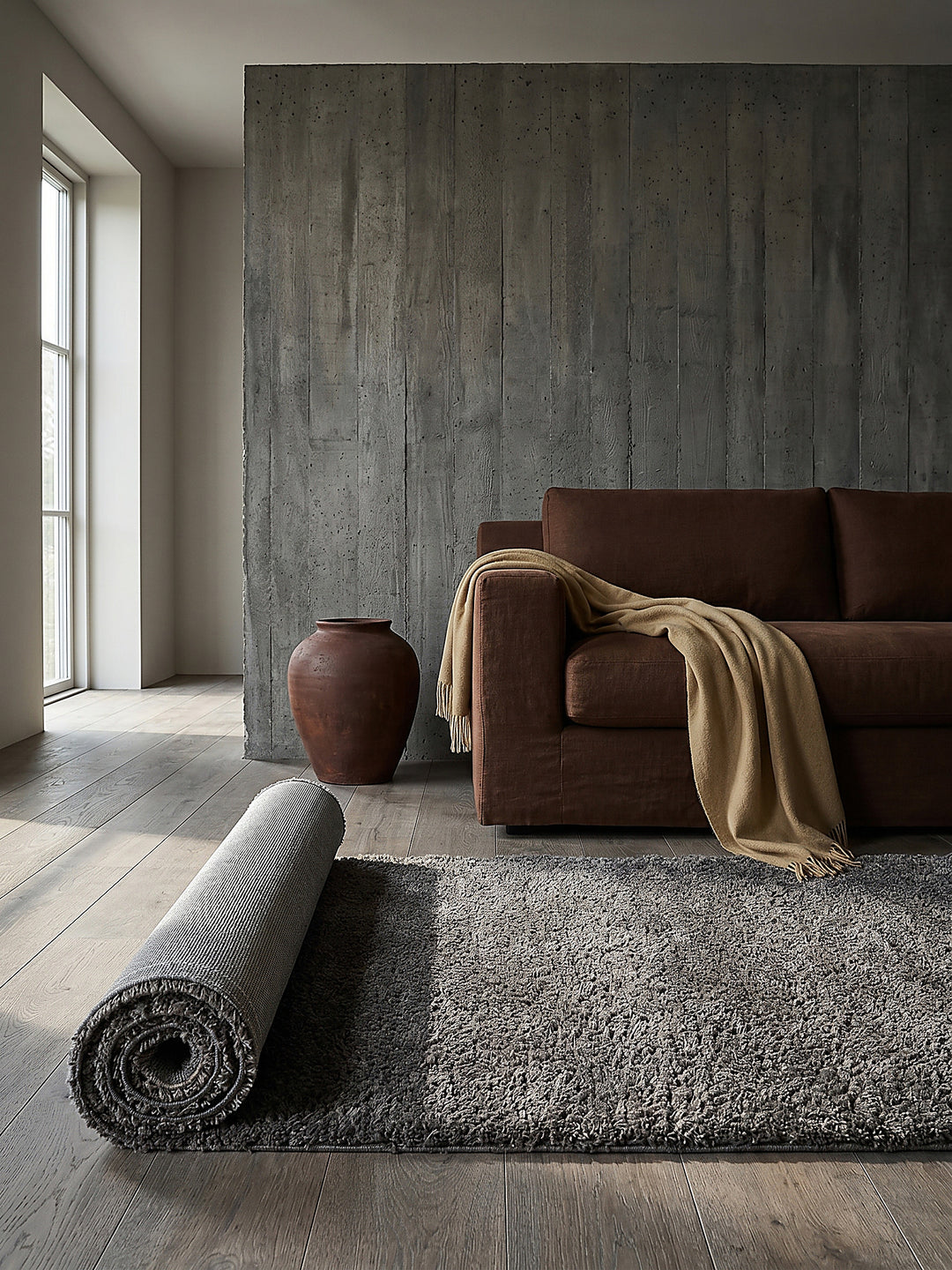 Teppich Dark Grey Läufer Editorial Styling_