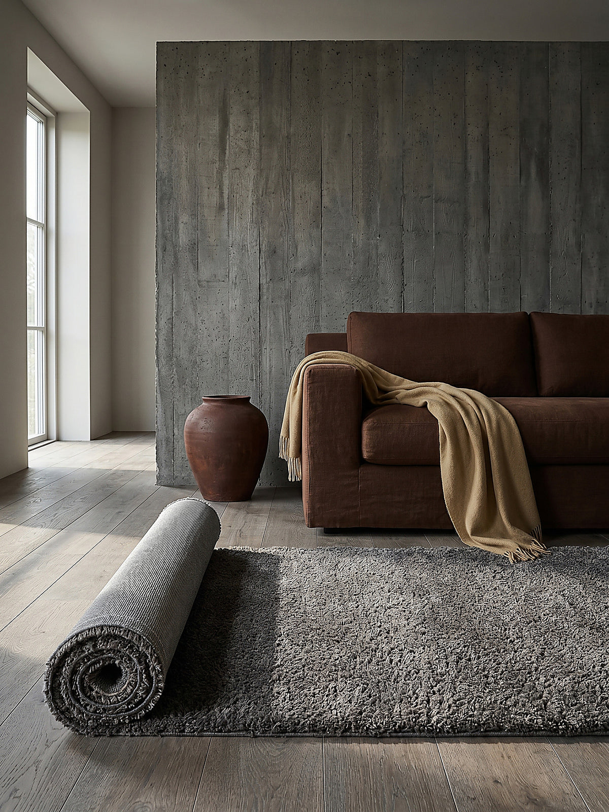 Teppich Dark Grey Läufer Editorial Styling_