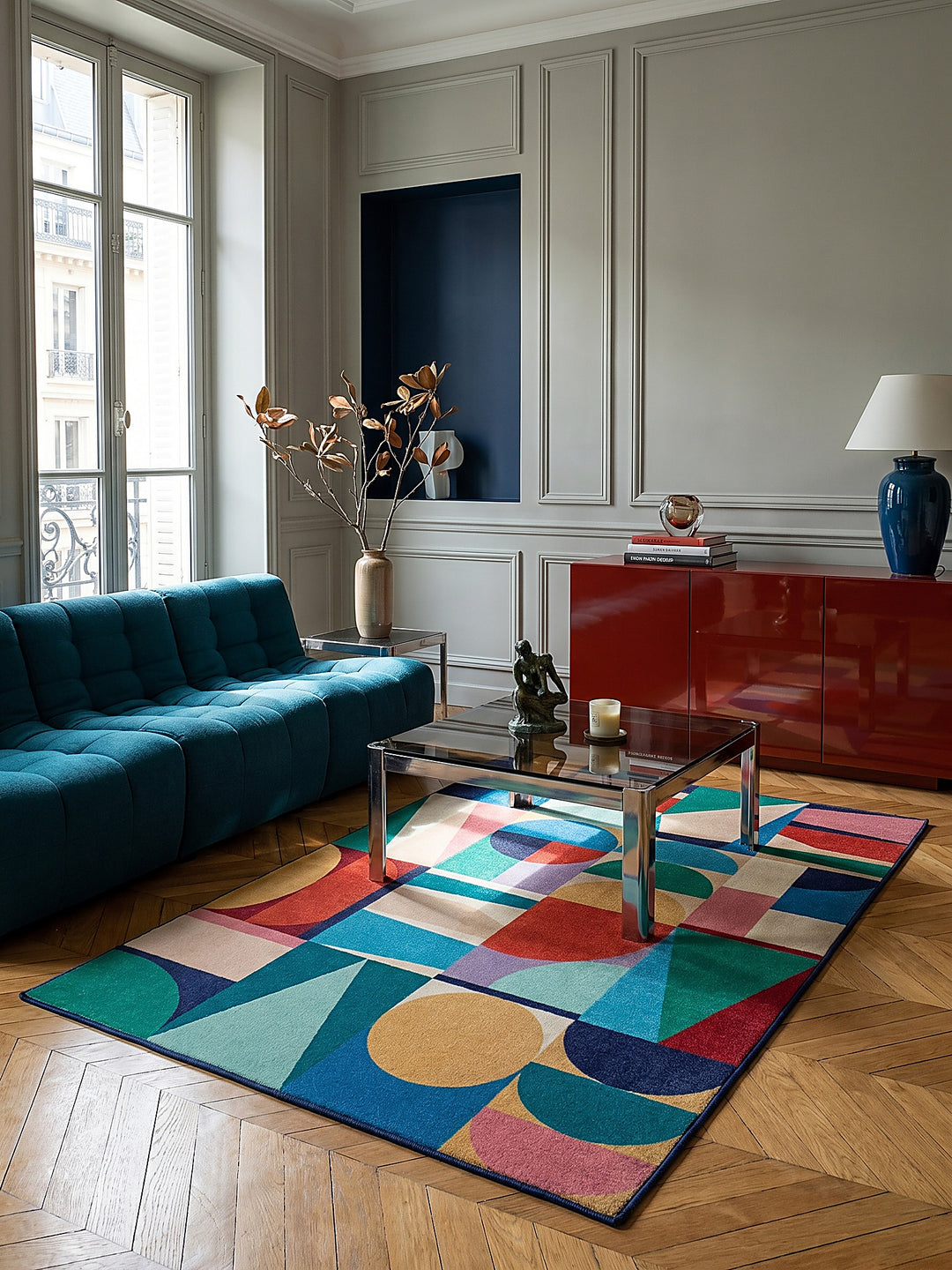Teppich Multi rechteckig Editorial Styling_