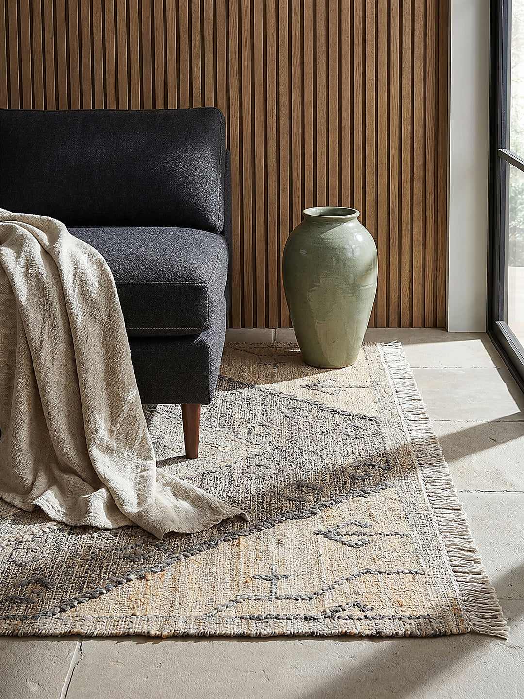 Teppich Natur rechteckig Editorial Styling_