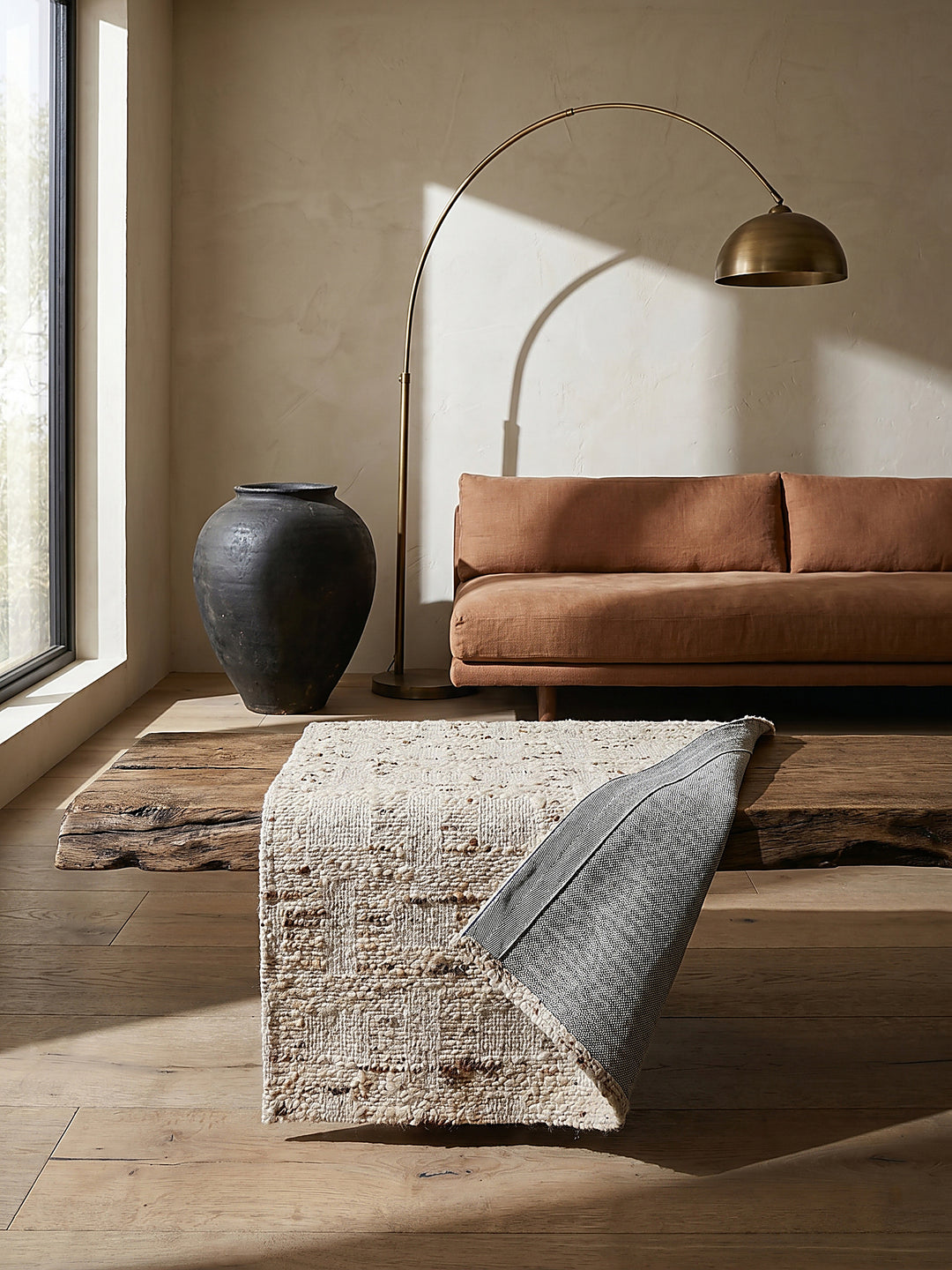 Teppich Natur rechteckig Editorial Styling_