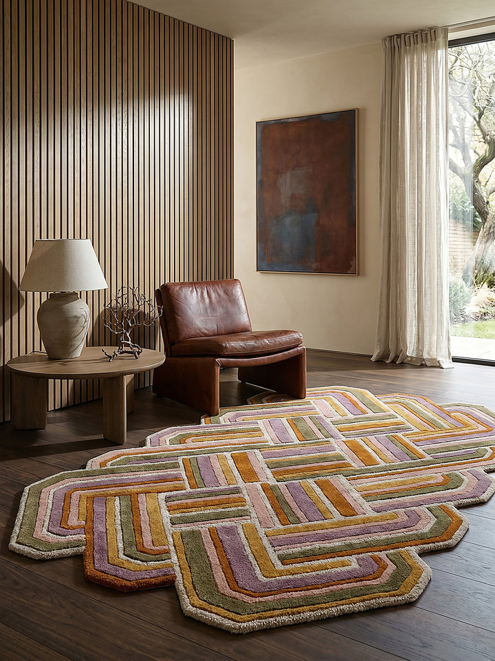 Teppich Flieder rechteckig Editorial Styling_