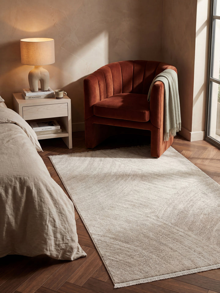 Teppich Beige Läufer gemütliche Wohnszene_