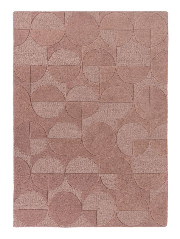 Wollteppich Geometrisch handgeschnitzt · 100 % Wolle getuftet · Plastisches Relief · 3200 g/m² Kurzflor