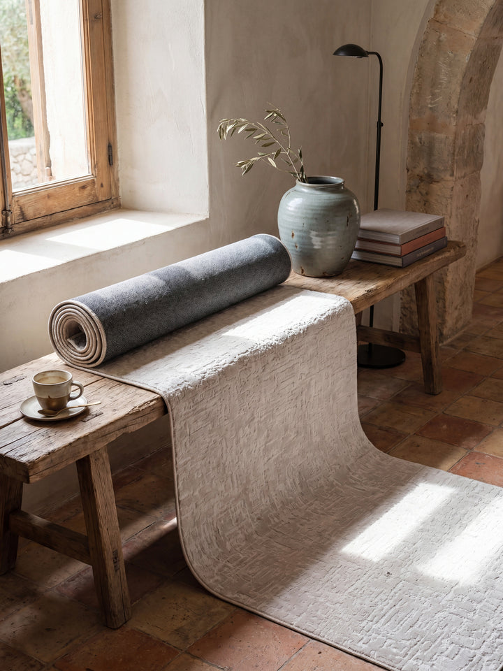 Teppich Beige Läufer Editorial Styling_