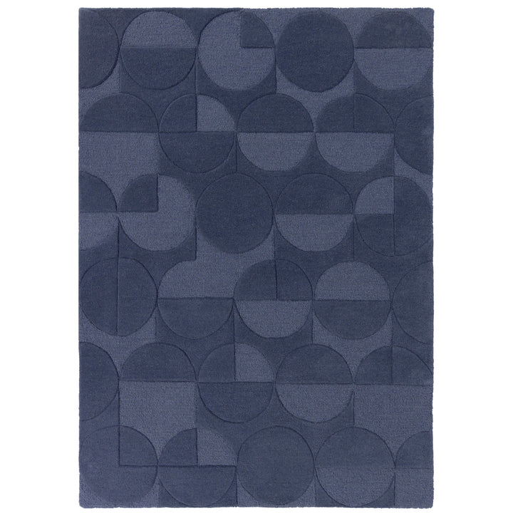 Wollteppich Geometrisch handgeschnitzt · 100 % Wolle getuftet · Plastisches Relief · 3200 g/m² Kurzflor