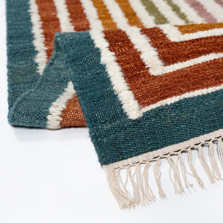Teppich Multi rechteckig MIXED FIBRES Einrichtung Wohnidee Bodenbelag FROND_