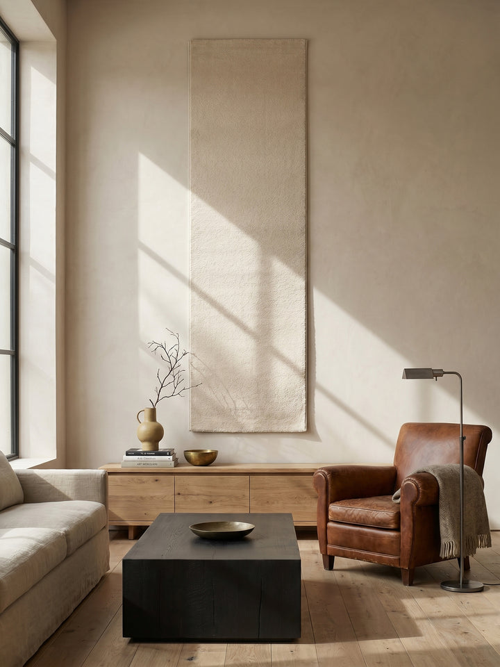 Teppich Beige als Wandteppich_
