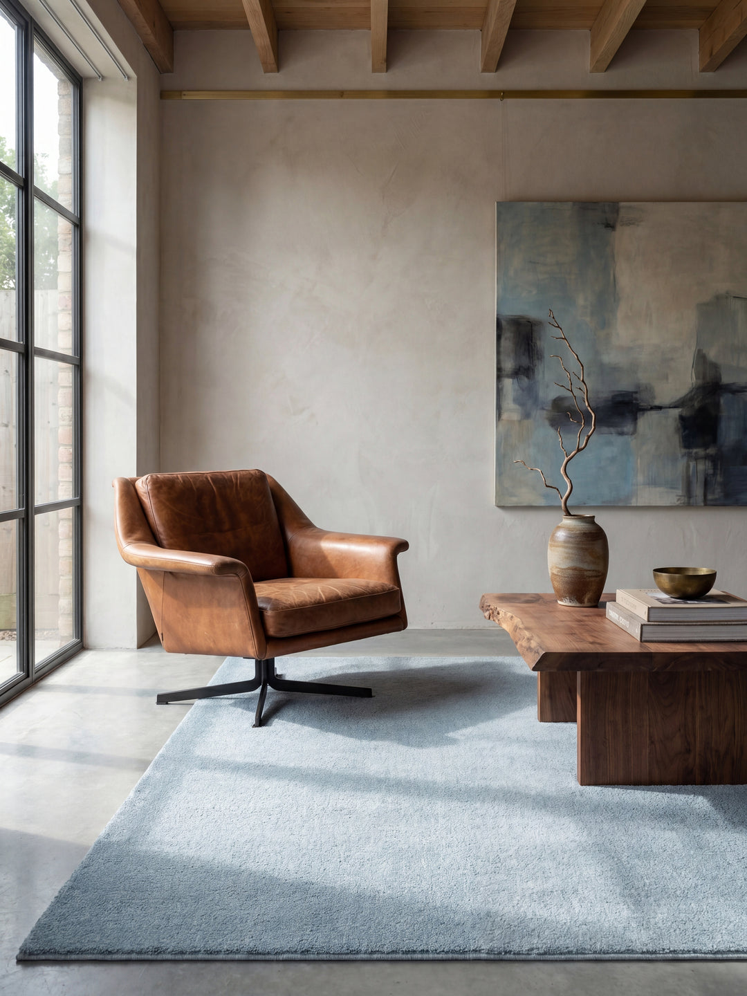 Teppich Blau rechteckig Editorial Styling_