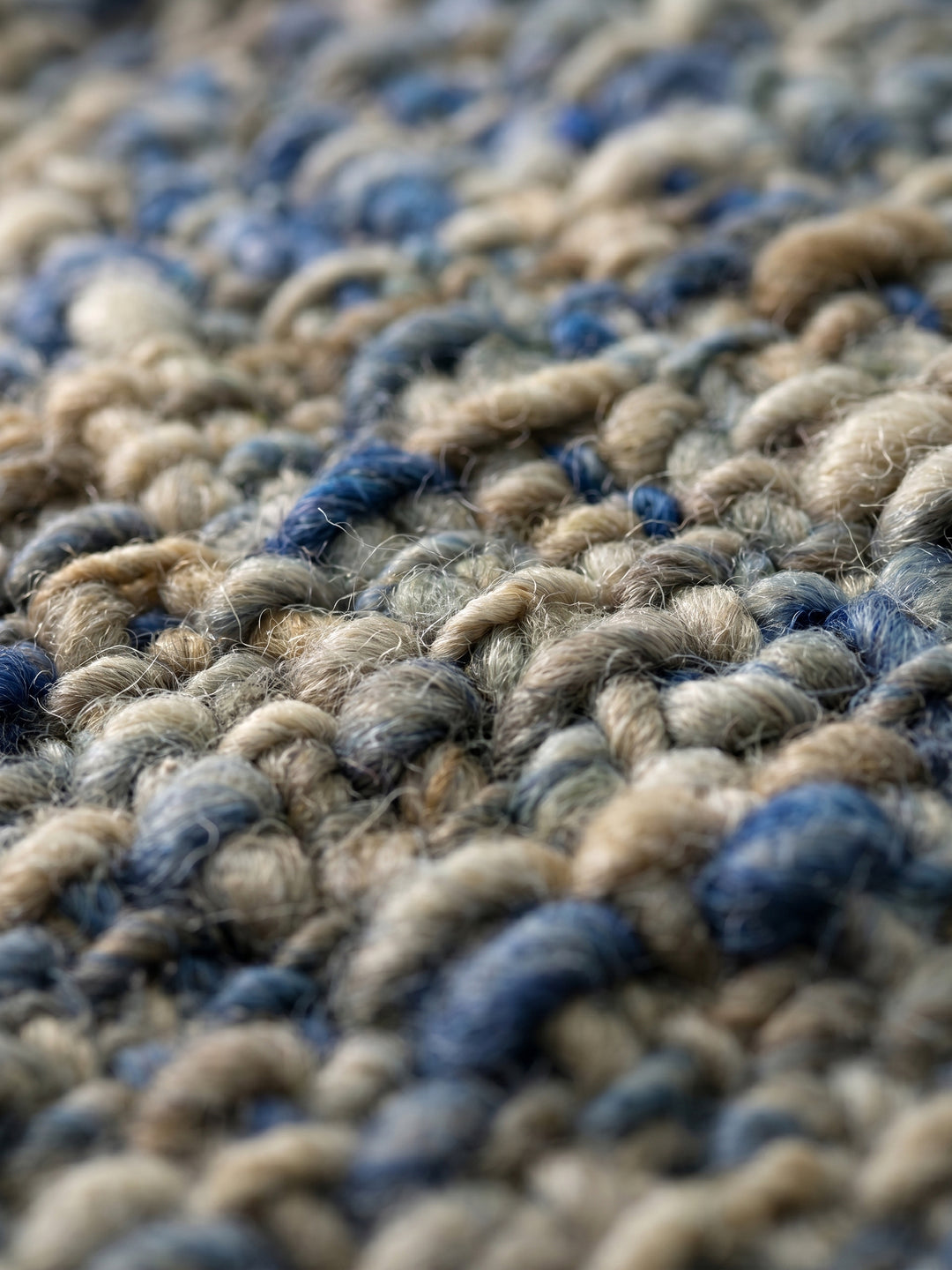 Teppich Blau Webstruktur Nahaufnahme_
