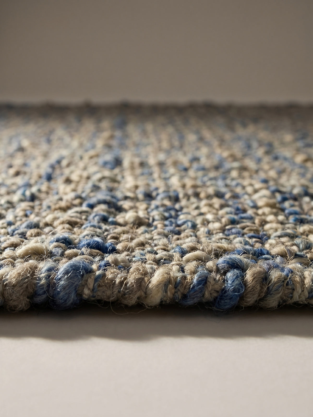 Teppich Blau Florhöhe Profil