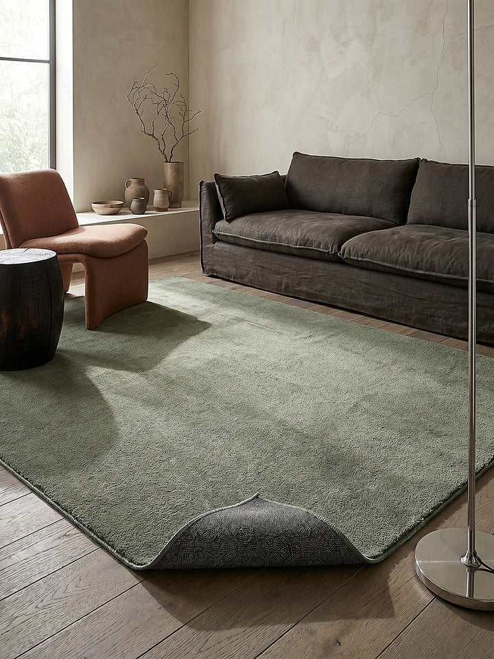 Teppich Waldgrün rechteckig Editorial Styling_