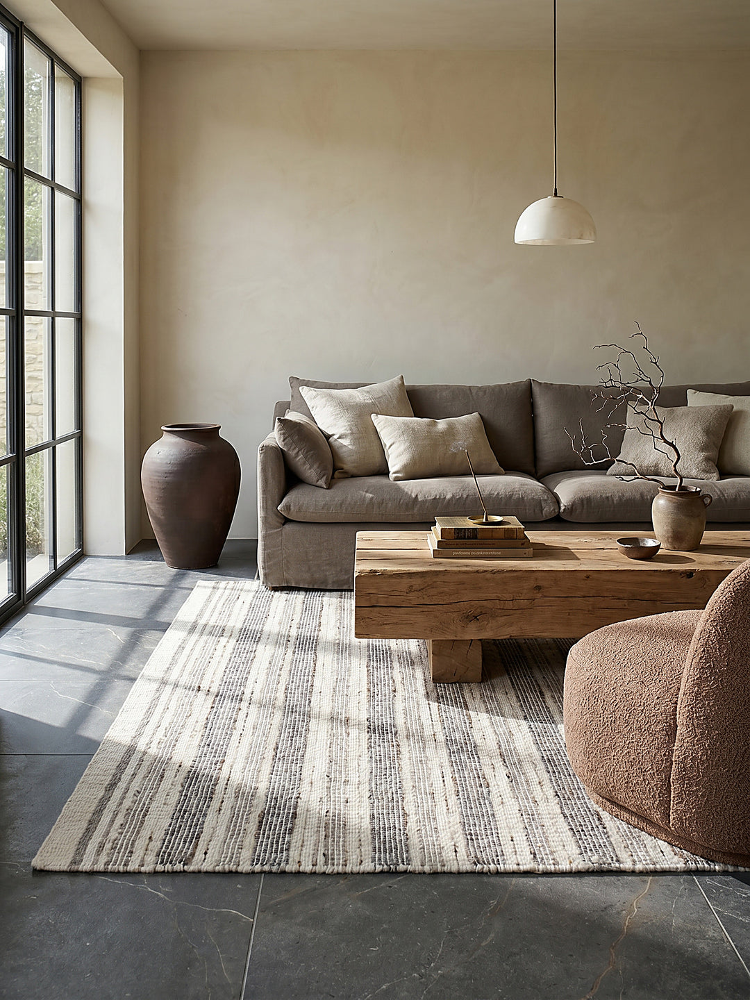 Teppich Natur rechteckig Editorial Styling_