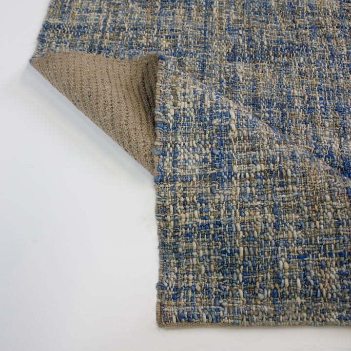 Teppich Blau rechteckig Wool Einrichtung Wohnidee Bodenbelag OTLEY_