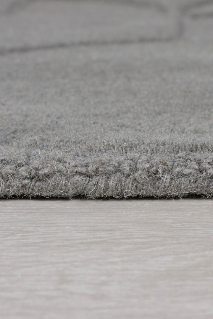 Wollteppich Geometrisch handgeschnitzt · 100 % Wolle getuftet · Plastisches Relief · 3200 g/m² Kurzflor
