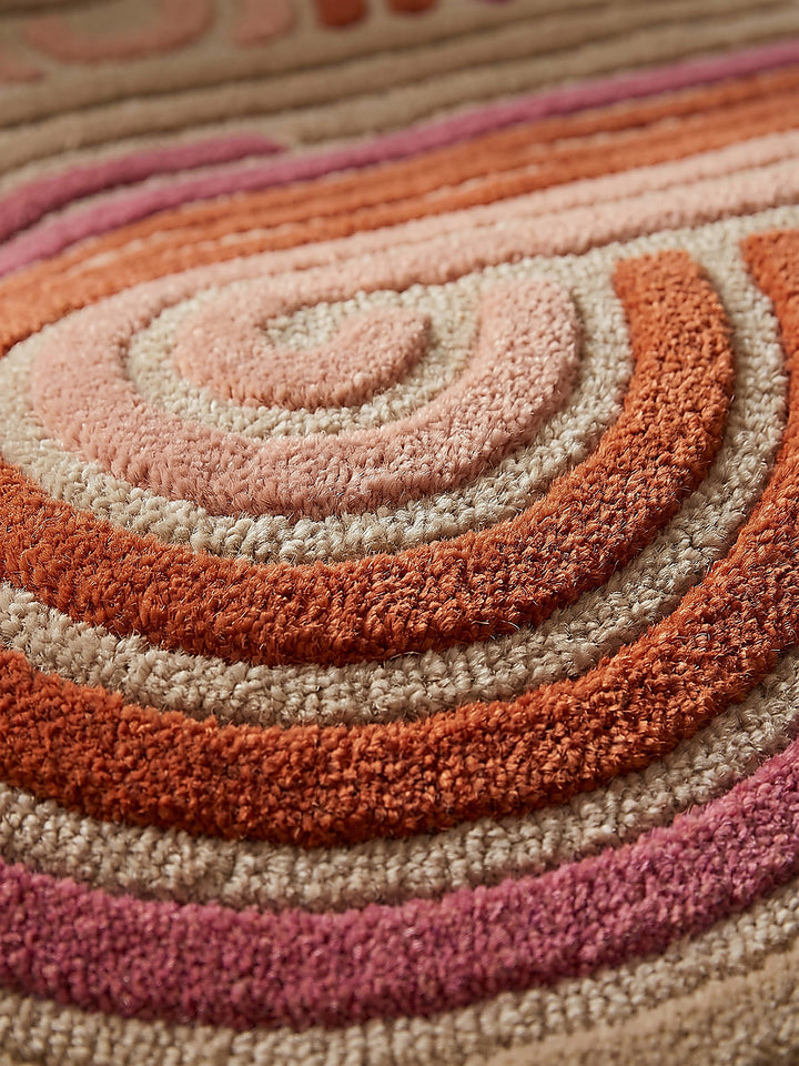 Teppich Rosa Farbdetail Muster_
