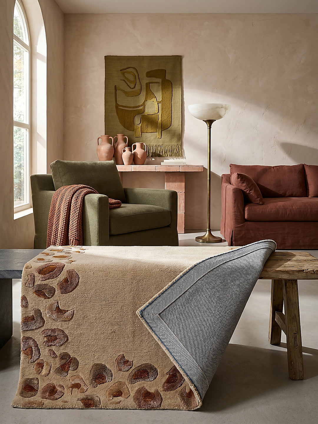 Teppich Natur rechteckig Editorial Styling_