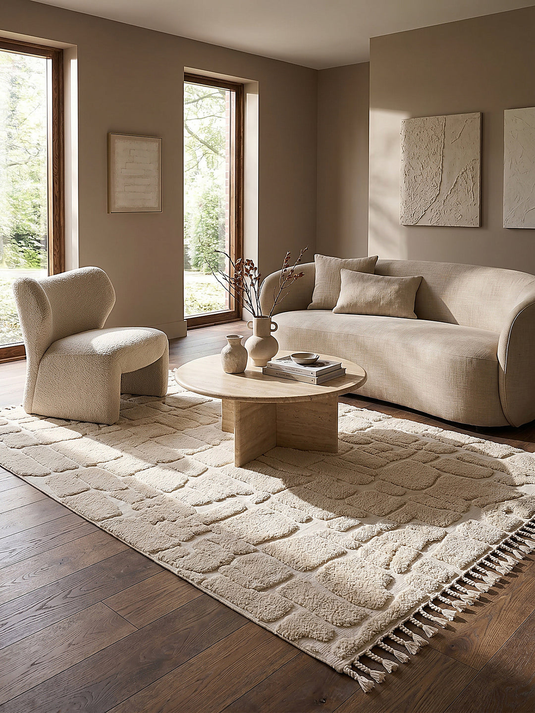 Teppich Creme Farbdetail Muster_