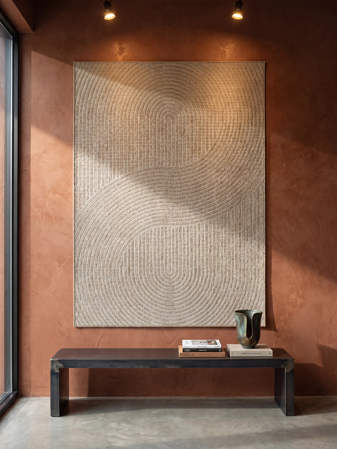 Teppich Beige als Wandteppich_