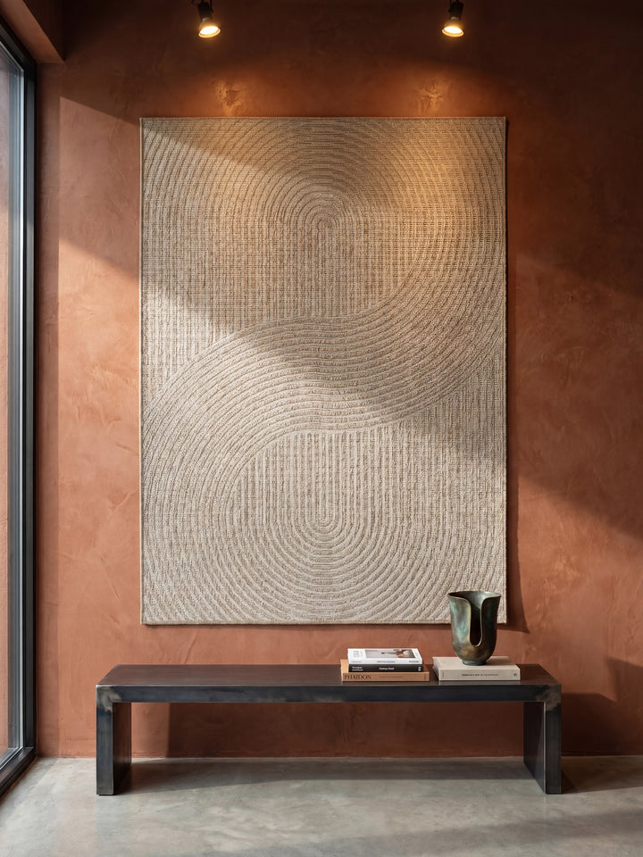 Teppich Beige als Wandteppich_