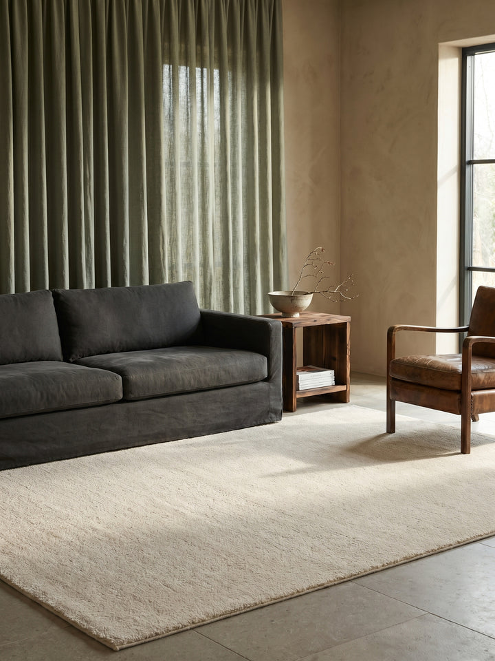 Teppich Beige rechteckig Editorial Styling_