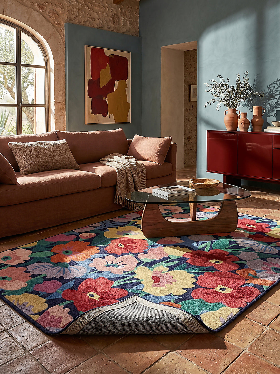 Teppich Multi rechteckig Editorial Styling_