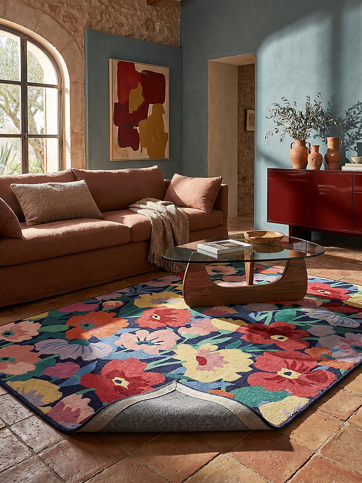Teppich Multi rechteckig Editorial Styling_