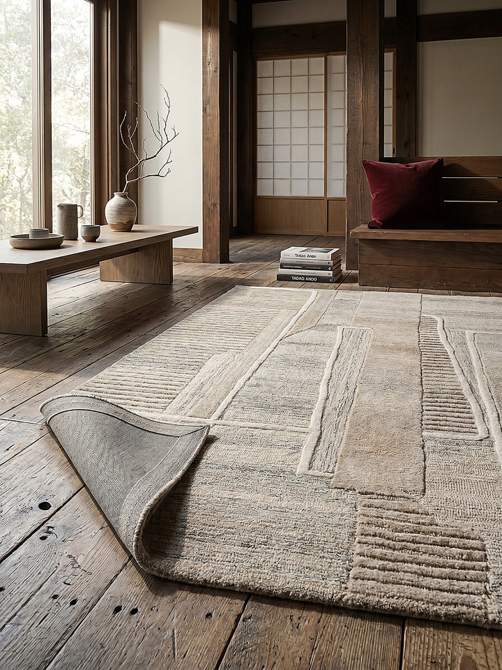 Teppich Natur rechteckig Editorial Styling_