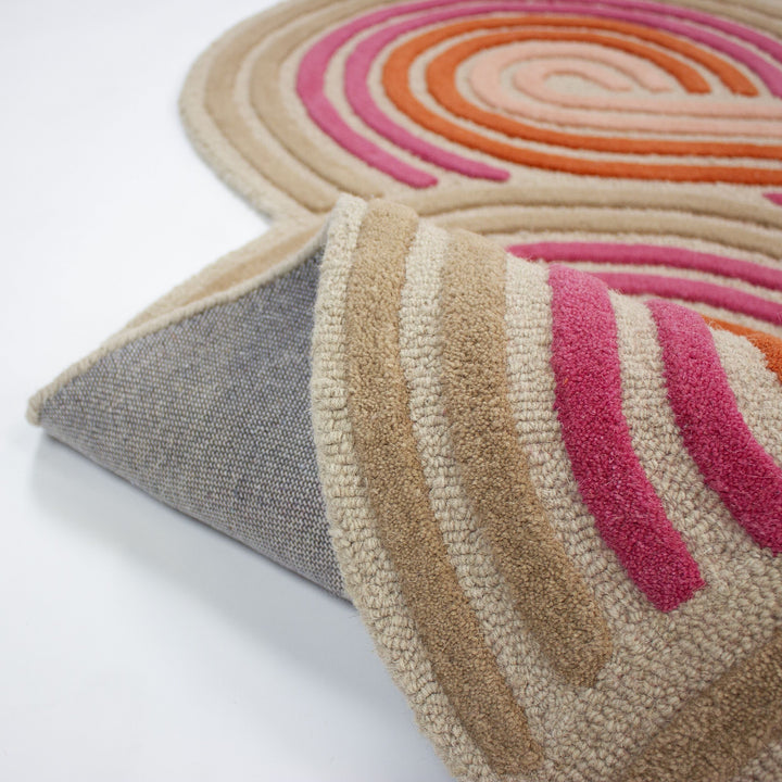 Teppich Rosa rechteckig Wool Einrichtung Wohnidee Bodenbelag SOAR_