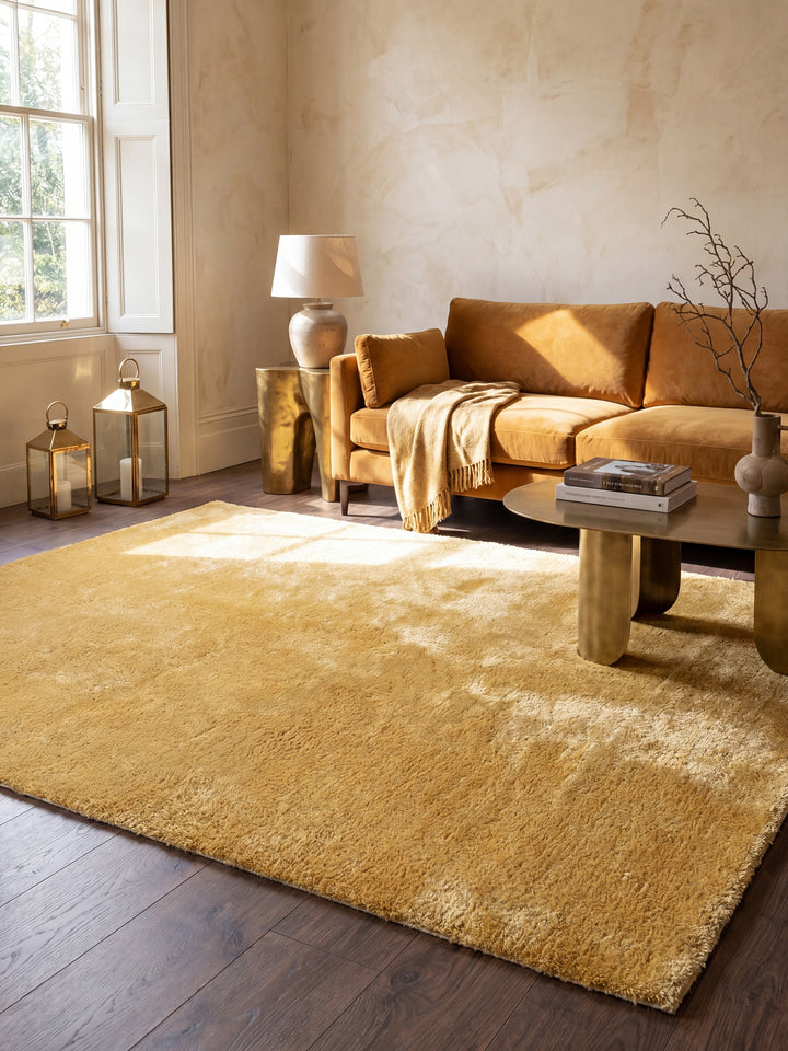 Teppich Gold Farbdetail Muster_