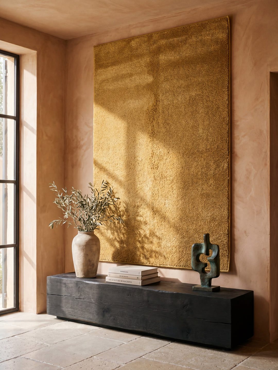 Teppich Gold als Wandteppich_