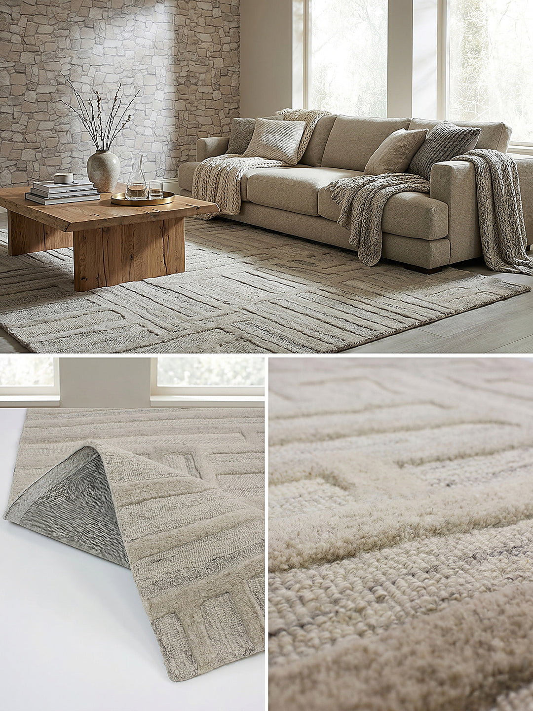 Teppich Natur Farbdetail Muster_